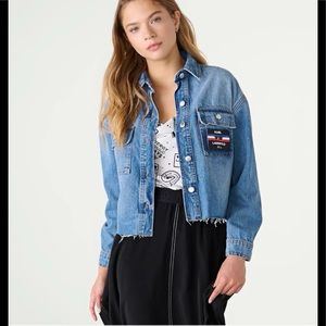 karl lagerfeld DENIM BOXY SHIRT sz m